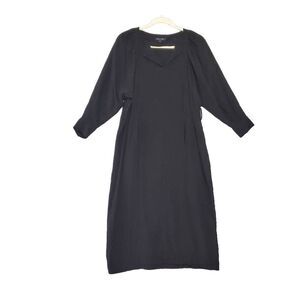 Soeur Women's Black Long Sleeve V Neck Indiana Dress 34 Style Number 500569